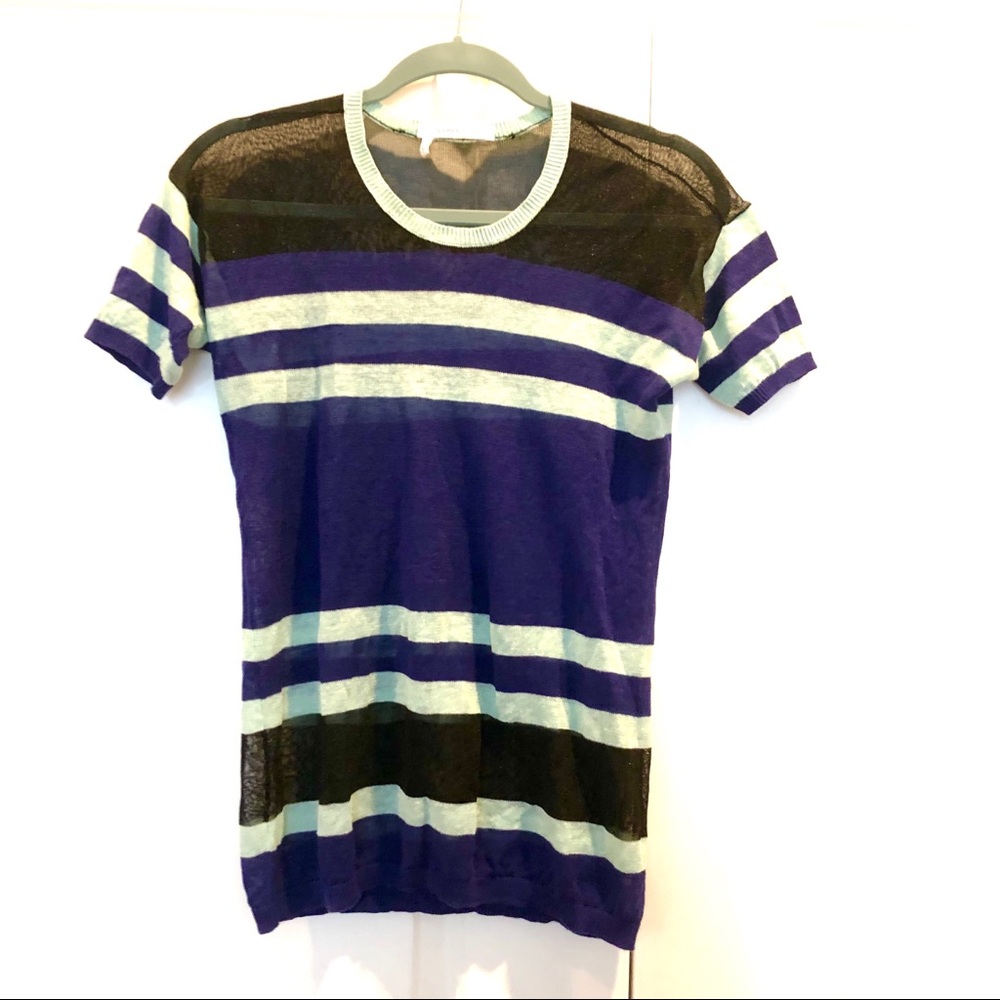 Derek Lam 10 Crosby short sleeve striped sweater